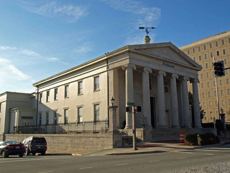 The First National Bank Building in Huntsville, Alabama, listed on the National Register of Historic Places.
