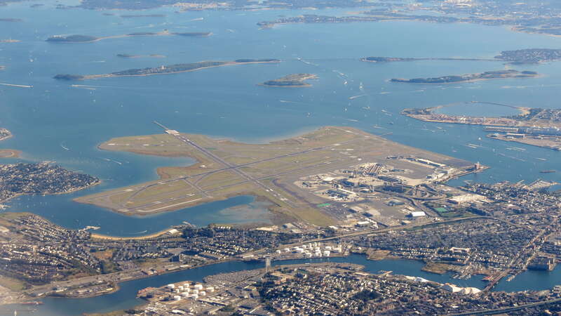 Flight from Toronto to Boston. Over Boston.