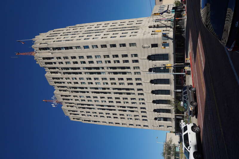 The Charles Stewart Mott Foundation Building (formerly the Union Industrial Bank Building) in Flint, Michigan (United States).