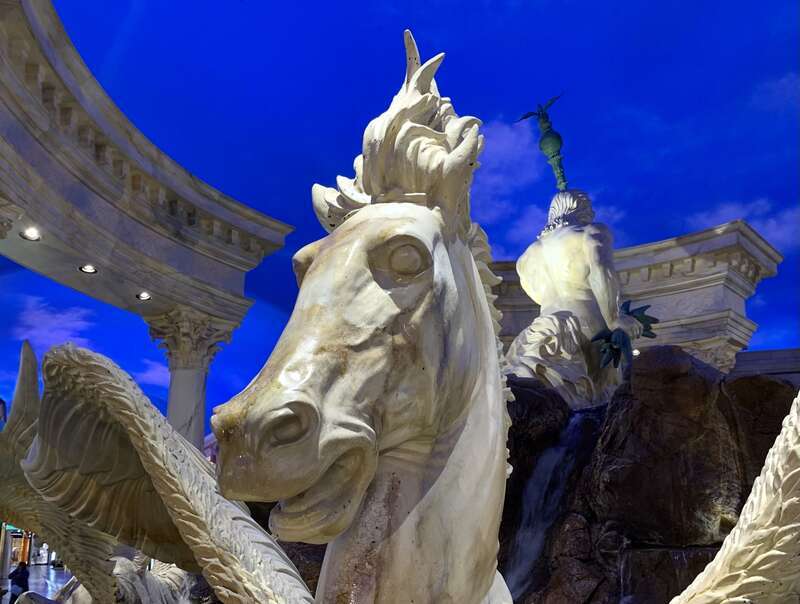 Fountain of the Gods inside The Forum Shops at Caesars in Las Vegas, Nevada.