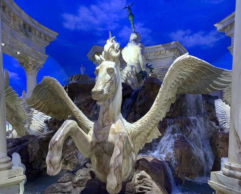 Fountain of the Gods inside The Forum Shops at Caesars in Las Vegas, Nevada.