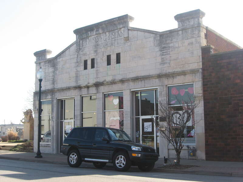 Front of the George Mischel and Sons Building, located at 412 E. Second Street in Owensboro, Kentucky, United States.  Built in 1910, it is listed on the National Register of Historic Places.