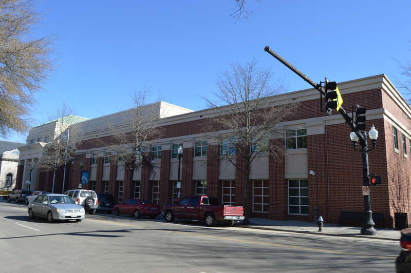 Front of the Godwin Courts Building, located at 150 N. Main Street in Suffolk, Virginia, United States.