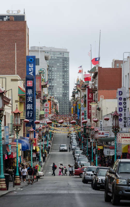 A view of Grant Ave, looking towards south