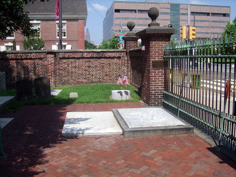 Grave of Benjamin Franklin, Christ Church Burial Ground.