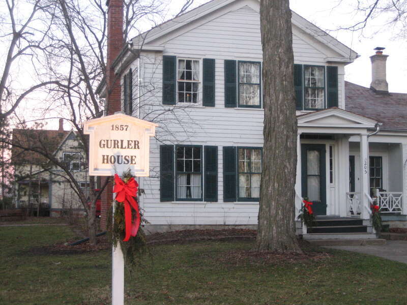 The Gurler House. An historic 1857 home in DeKalb, Illinois. Located on Pine Street and listed on the National Register of Historic Places.