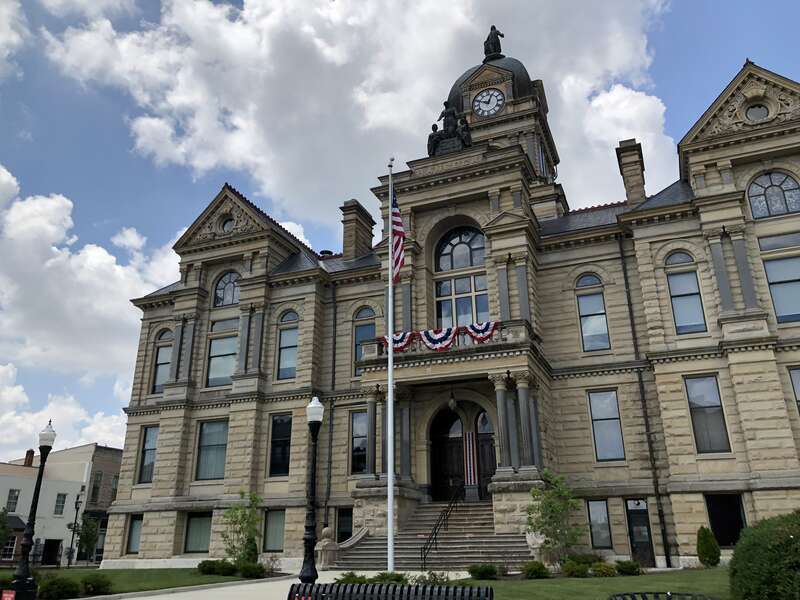 Hancock County Courthouse in the Summer