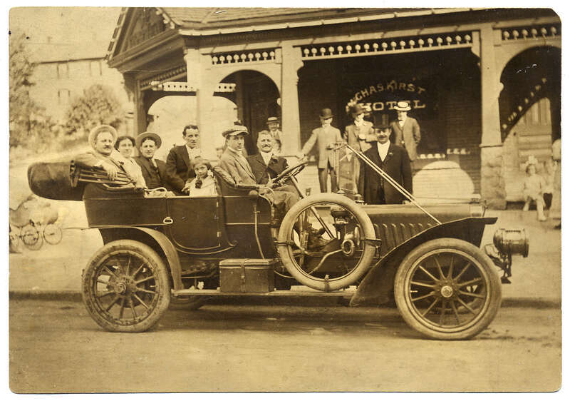 Harry Kirst (in driver's seat) and group in front of Kirst Hotel at 1101 Cedar Ave. Scranton, Pennsylvania.
The present day street view:
&amp;lt;a