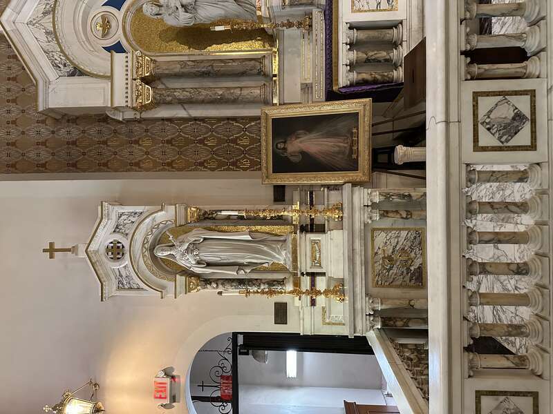 Historic Gesu Catholic Church Downtown Miami FL, interior, March 2023