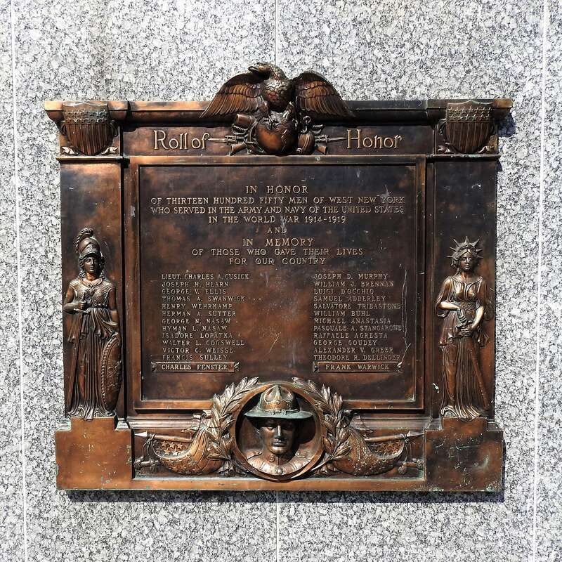 Looking north at list of the fallen