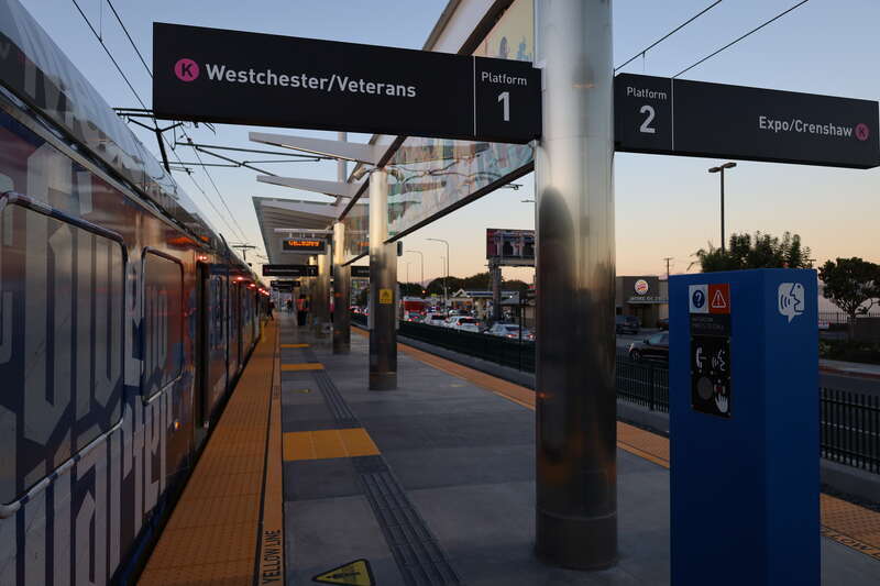 Hyde Park Los Angeles Metro station in 2022
