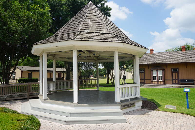 The gazebo at Heritage Park in Irving, Texas (United States).