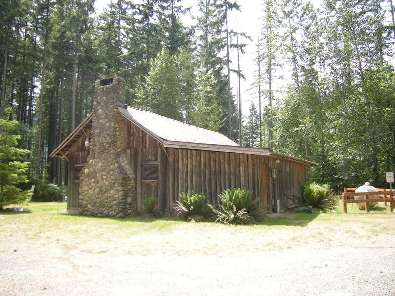 Issaquah Sportsmen's Club lodge, Issaquah, Washington. The building was built by the Works Progress Administration (WPA) in 1937. It is listed on the National Register of Historic Places and as a King County landmark.