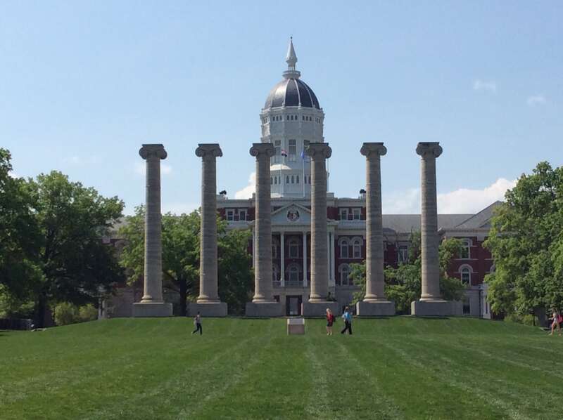 Jesse Hall and Columns in Columbia, Missouri