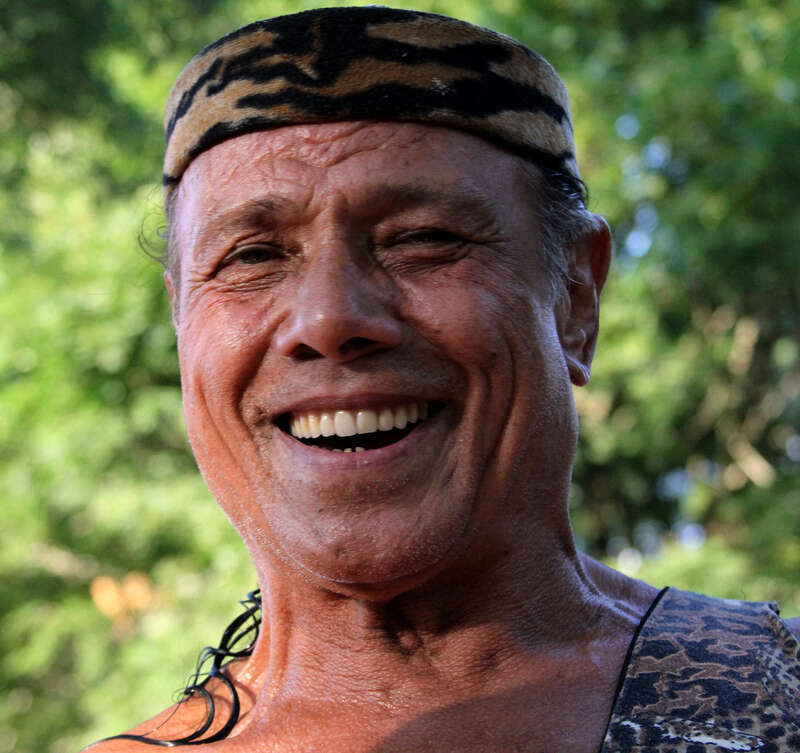 Paparazzo Presents...World Wrestling Federation (WWF) / World Wrestling Entertainment (WWE) Hall of Fame pro wrestler Jimmy &quot;Superfly&quot; Snuka before the start of a wrestling match against Gregory Edwards at the Top Rope Promotions event held in North