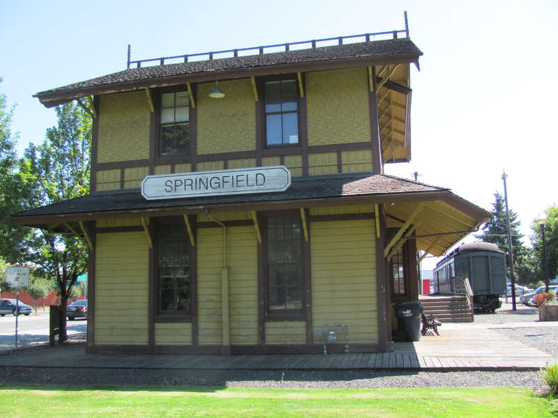 Old depot and chamber of commerce office.  Next headed east into McKenzie Valley.