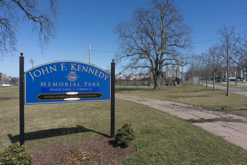 Kennedy Memorial Park, Fall River, Massachusetts.