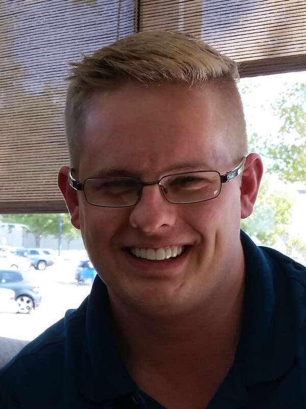 Konrad A. Juengling at Tim's Place restaurant in Albuquerque, New Mexico.