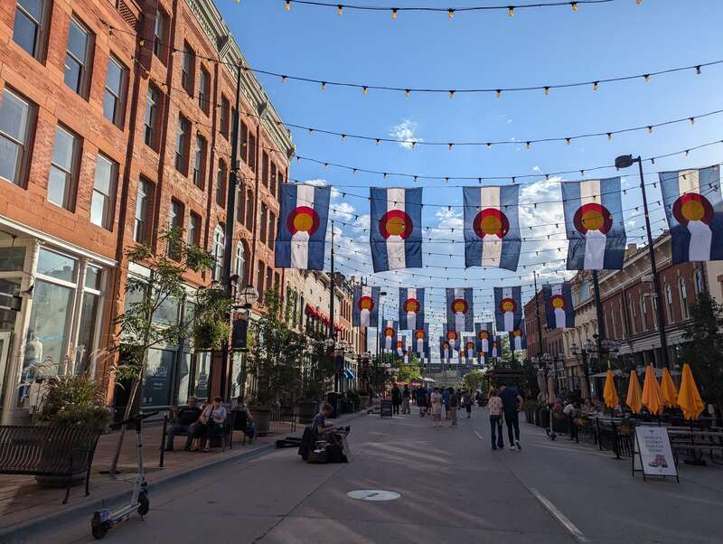 Larimer Square on Larimer Street in Denver, Colorado, in September 2024