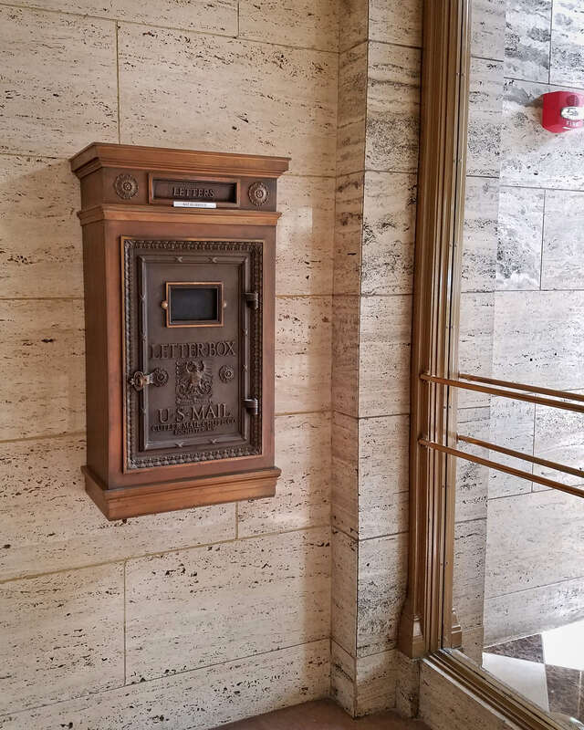 The lobby letter box at the Empire Building in Boise, Idaho.