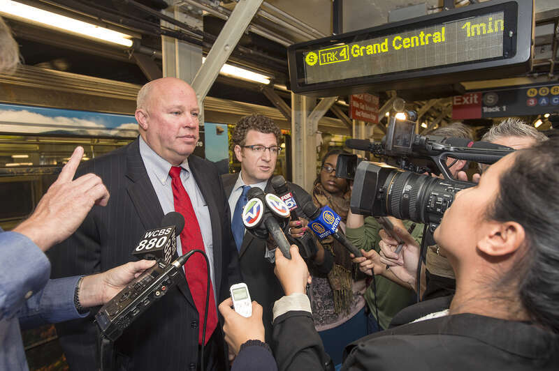 MTA Chairman and CEO Thomas F. Prendergast talks about  the MTA and I Love New York partnering for the first time on a fall and winter tourism campaign.The campaign features the Grand Central-Times Square 42nd Street Shuttle’s newest “wrap” which is