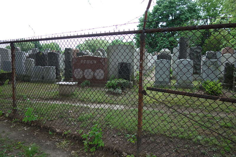 The Cedar Grove / Mount Hebron Cemetery, on the west side of Main Street south of 63rd Avenue / Reeves Avenue in Queensboro Hill / Kew Gardens Hills, Flushing, Queens.