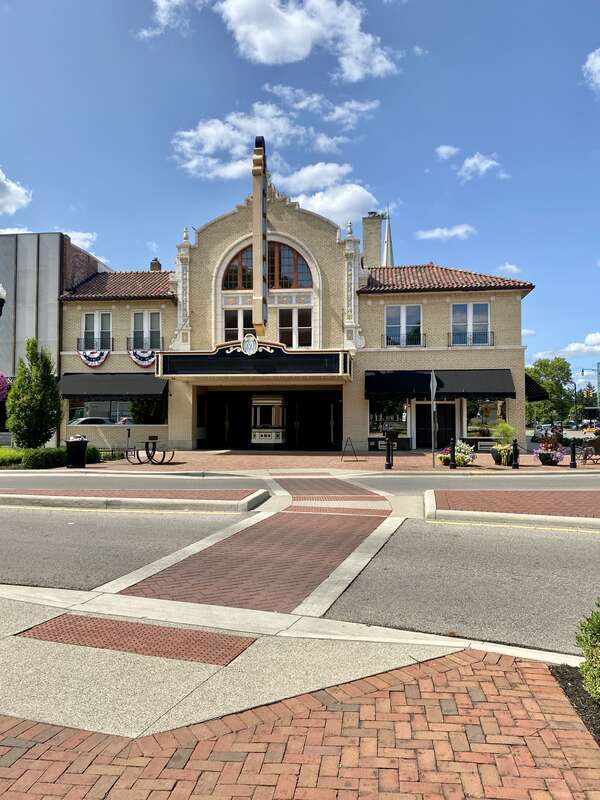 Built in 1928, this Mediterranean Revival-style theater served as a movie theater for half a century, closing in 1978.  The theater mostly sat vacant until 1992, when it was purchased by Dave Longaberger and The Longaberger Company and subsequently