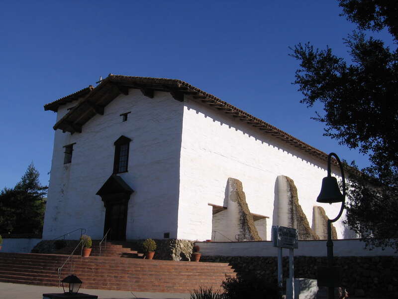 The Mission San José (California) in the Mission San José district of Fremont, California, USA.  View is looking northeast from Mission Boulevard.