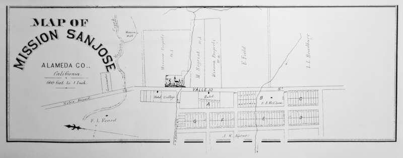According to the exhibit caption: &quot;Official and Historical Atlas Map of Alameda County, California, Thompson &amp;amp; West, Oakland, California, 1878, page 124.&quot;