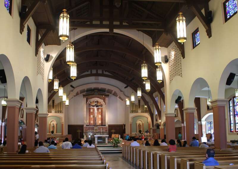 Mission San Rafael Arcángel, San Rafael CA USA /Interior of the church/