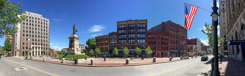 Monument Square panorama, Portland Maine