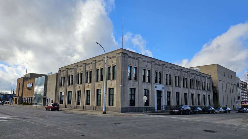 Old Muskegon Chronicle building in downtown Muskegon, Michigan