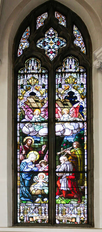 One of the stained glass windows in the Cathedral Basilica of the Immaculate Conception in Denver, Colorado.