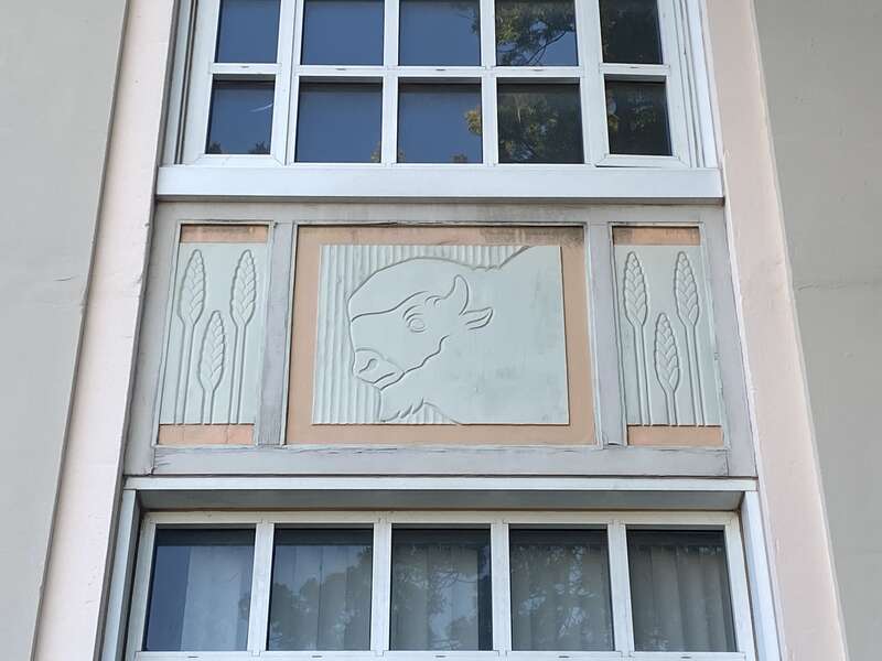 New Deal artwork at USPO 300 E Hillcrest Blvd, Inglewood, CA 90301 photographed 2024-01-18