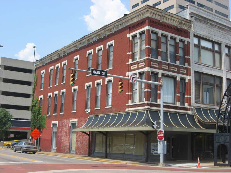 Front of the Old Bitterman Building, located at 200 Main Street in Evansville, Indiana, United States.  Built in 1885, it is listed on the National Register of Historic Places.