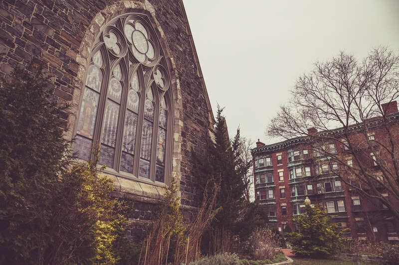 Massachusetts Avenue near Harvard University campus, Cambridge, Massachusetts