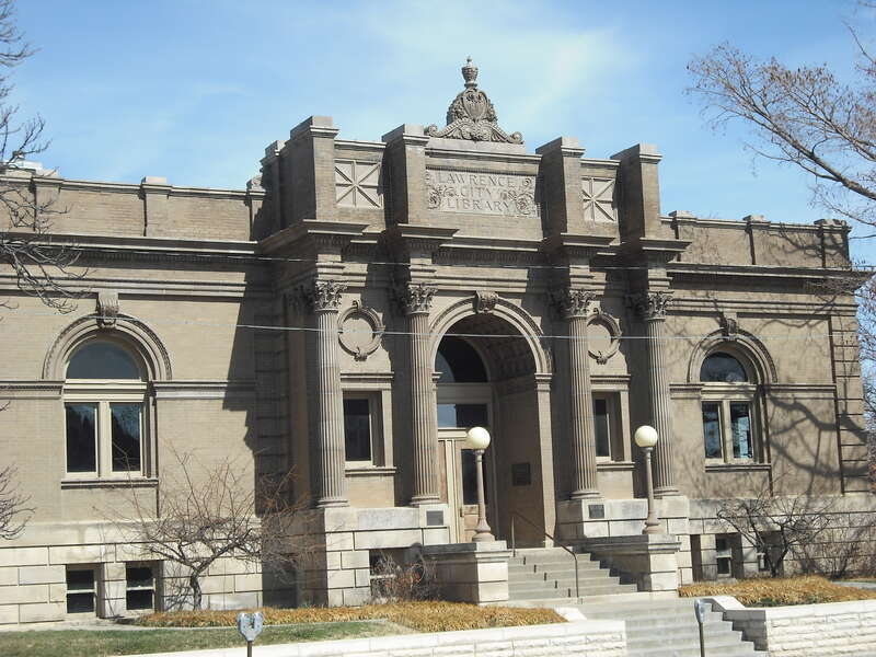 Old Lawrence City Library located at 9th &amp;amp; Vermont.  On NRHP.