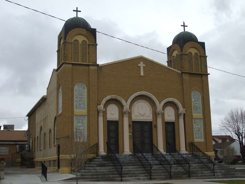The Hellenic Orthodox Church of the Assumption, a historic church in Price, Utah, United States.