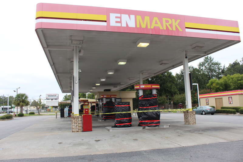 boarded up pre Irma in Valdosta, Lowndes County, Georgia