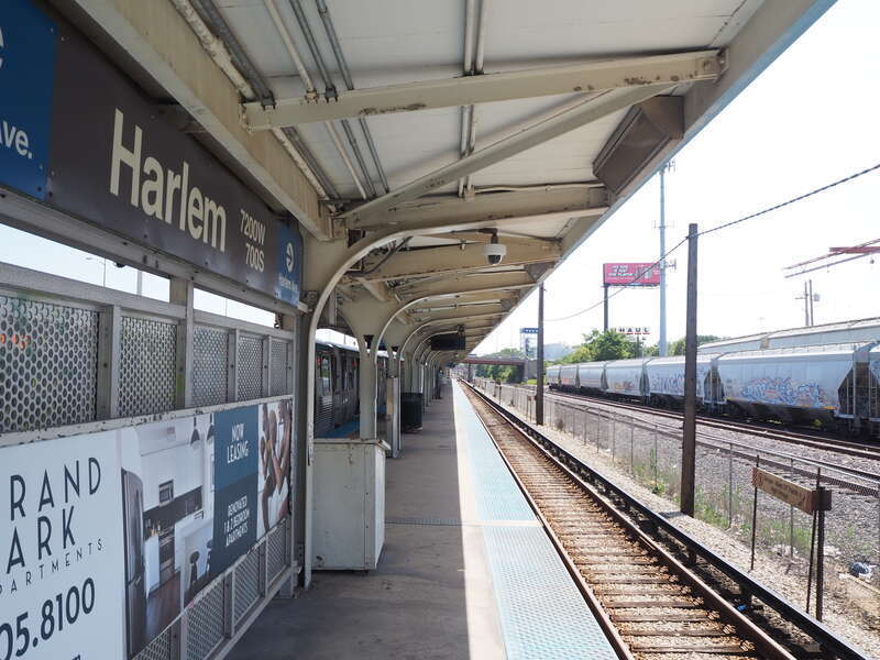 Outbound track at Harlem, looking east