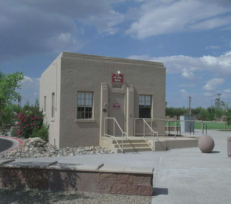 Historic Peoria Jail House built in 1939. The Peoria Jail House is currently maintained as a public museum that is managed by the Peoria Arizona Historical Society