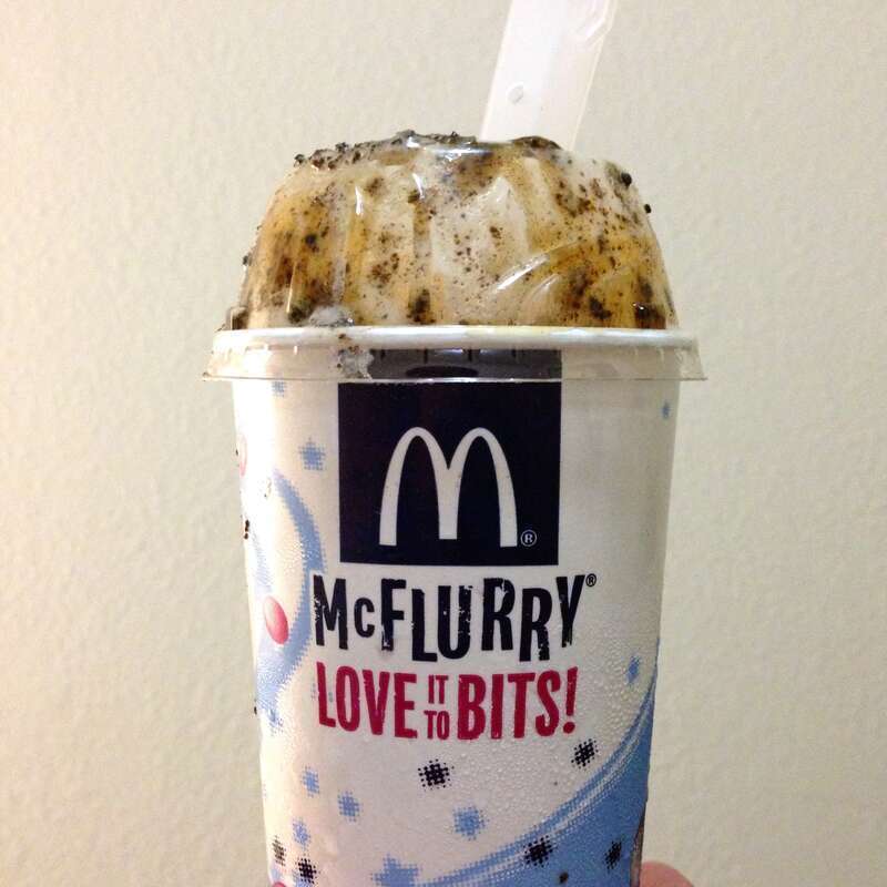 Late night energy and/or mood booster: an Oreo-and-caramel McFlurry.
