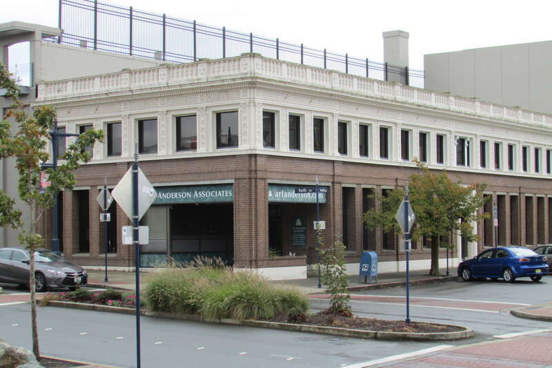 Renovated building at 202 Pacific Ave, Bremerton, Washington, adjacent to the Washington State Ferry Terminal and the Puget Sound Naval Shipyard.