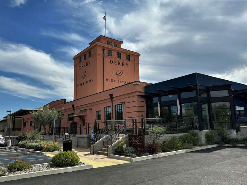 Paso Robles Almond Growers Association Warehouse  Currently operating as Derby Wine Estates.  Northeast elevation.