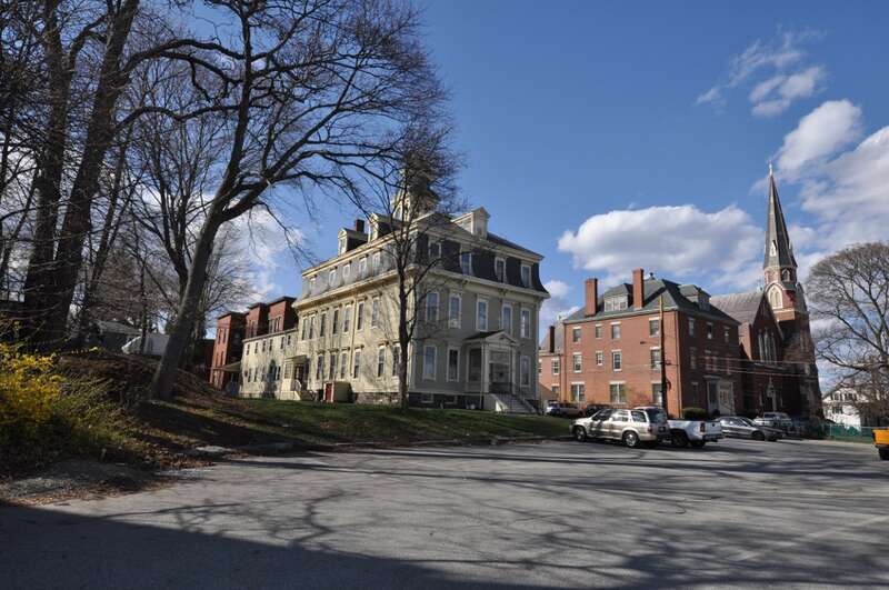 Buildings in the Peabody Civic Center Historic District, Peabody, Massachusetts.