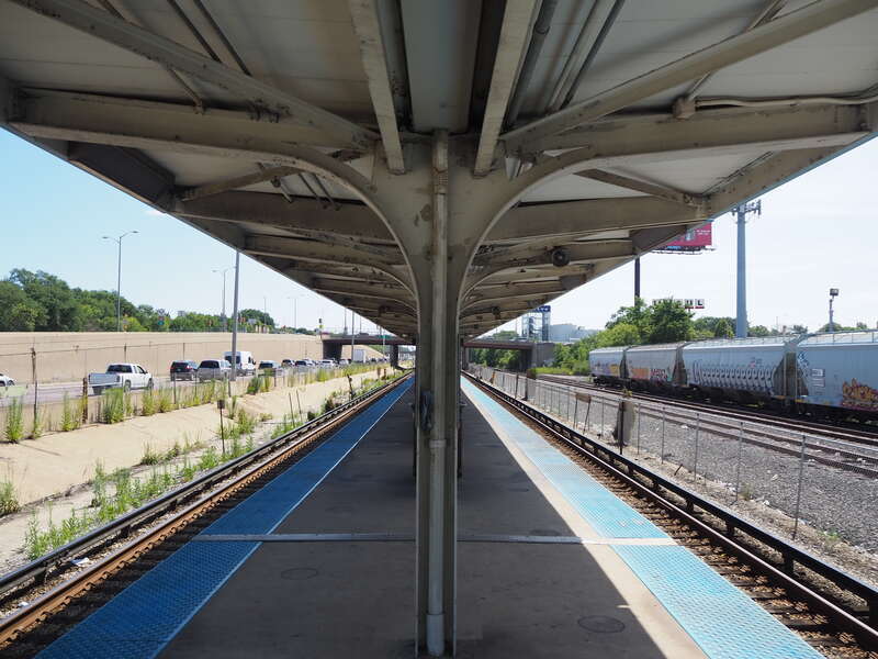 The platform at Harlem, looking east