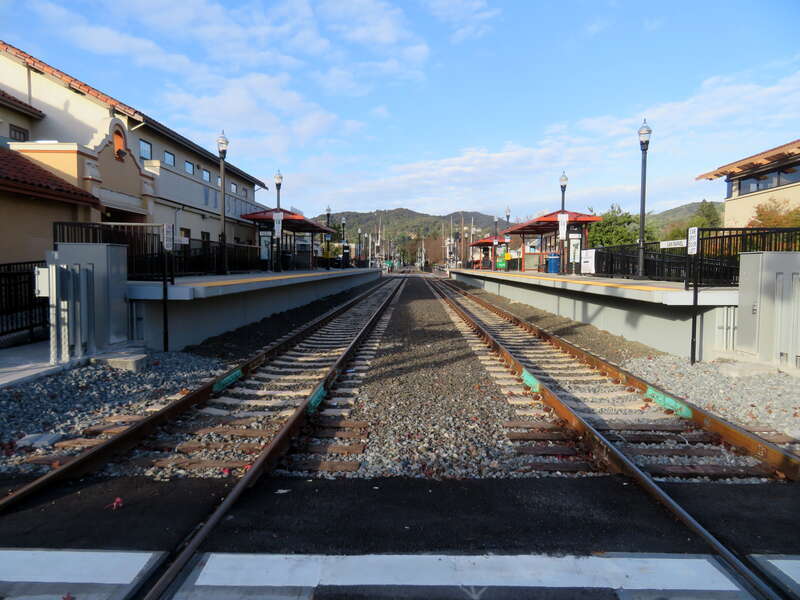 SMART platforms at San Rafael Transit Center in December 2019