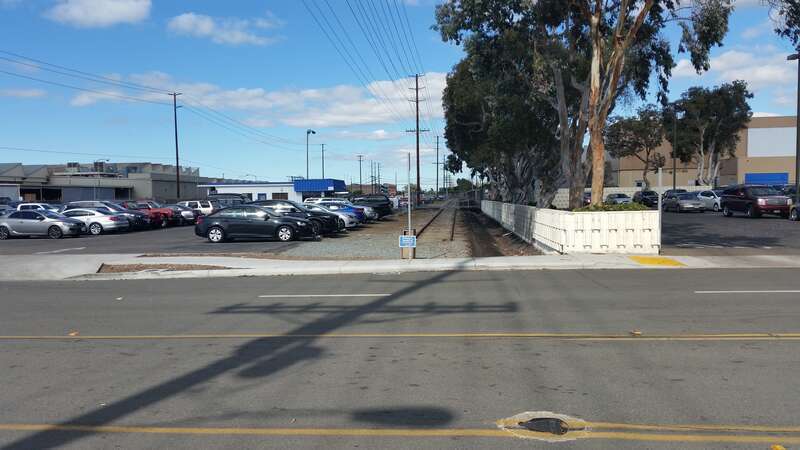 Rail north of H Street coming out of UTC Aerospace Systems.