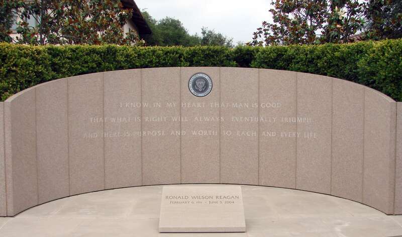 Grave of Ronald Reagan, 40th president of the United States, Semi Valley, California. (1 in a 8-picture set)
