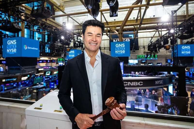 Roger J. Hamilton at the NYSE Closing Bell Ceremony for Genius Group (NYSE American: GNS). 23 May 2022, New York, USA
